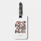 キャッよくはしゃぐトジャンプデザイン- Jump Purr Pun Artwork ラゲッジタグ (裏面縦)