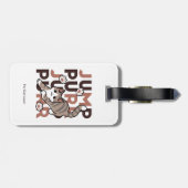 キャッよくはしゃぐトジャンプデザイン- Jump Purr Pun Artwork ラゲッジタグ (裏面横)