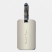 キャッエレガントトスタイリッシュ – 光沢のあるフォイルのコンフェティ – ダイヤモンド ラゲッジタグ (裏面縦)