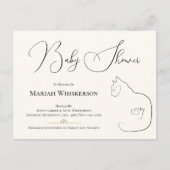 キャッエレガントト&キッテンベビーシャワー招待状 インビテーションポストカード (正面)