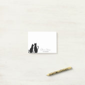 キャッエレガントパーソナライズされたトシルエットポストイットノート ポストイット (デスク上)