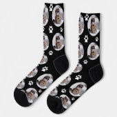 キャッカスタマイズおもしろいトペットのポー顔ブラック ソックス (左)