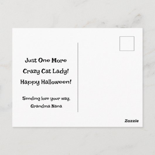 キャッカスタマイズ熱狂するチウィッチハロウィーンポストカード ポストカード (裏面)