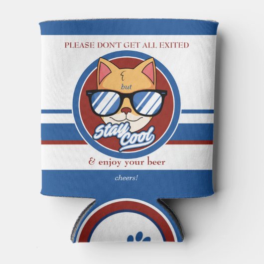 キャッカッコいいおもしろいトクーラーボックス 缶クーラー (正面)