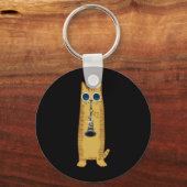 キャッカッコいいトザク遊ラリネットデザインヒッピーヒップスター キーホルダー (正面)