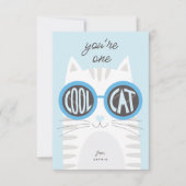 キャッカッコいいトバレンタインデーCard_blue 招待状 (正面)