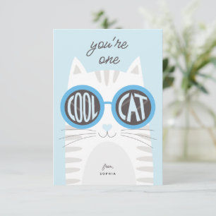 キャッカッコいいトバレンタインデーCard_blue 招待状