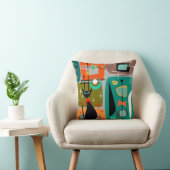 キャッカッコいいトミッドセンチュリーモダンスタイルクッション クッション (椅子)