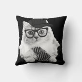 キャッカッコいいト飲む女の子?装飾用クッション クッション (裏面)