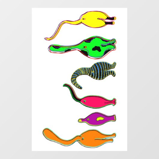 キャッカラフルトお尻 ウィンドウサイン (シート)