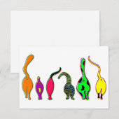 キャッカラフルトお尻 サンキューカード (正面/裏面)