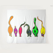 キャッカラフルトお尻 タペストリー (正面(横))