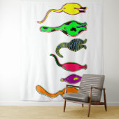 キャッカラフルトお尻 タペストリー (インサイチュ)