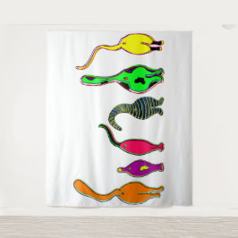 キャッカラフルトお尻 タペストリー