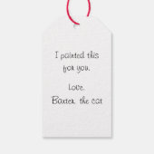 キャッカラフルトアーティスパーソナライズされたギフトラベル ギフトタグ (裏面)