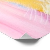 キャッカラフルトアートプリント鮮やかとはっきりしたデザイン ポスター (角)