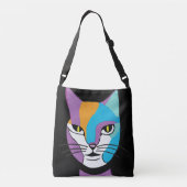 キャッカラフルトウーマンイラストレーション クロスボディバッグ (裏面)