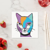 キャッカラフルトウーマンイラストレーション スタンダードカクテルナプキン (インサイチュ)