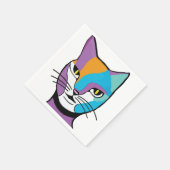 キャッカラフルトウーマンイラストレーション スタンダードカクテルナプキン (角)