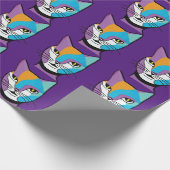 キャッカラフルトウーマンイラストレーション ラッピングペーパー (角)