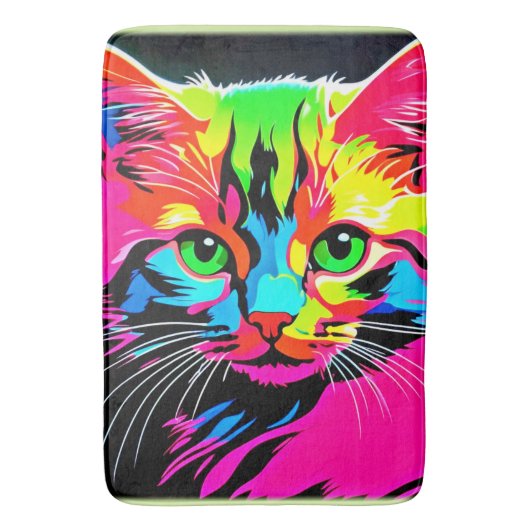 キャッカラフルトデザイン バスマット (正面縦)