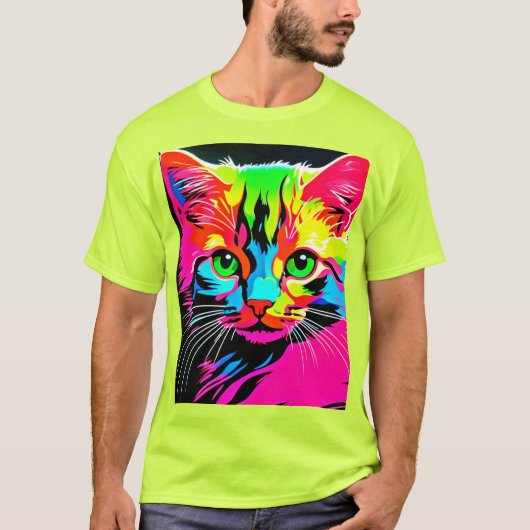 キャッカラフルトデザイン Tシャツ (正面)