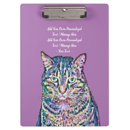 キャッカラフルトパーソナライズされた文字 クリップボード (正面)