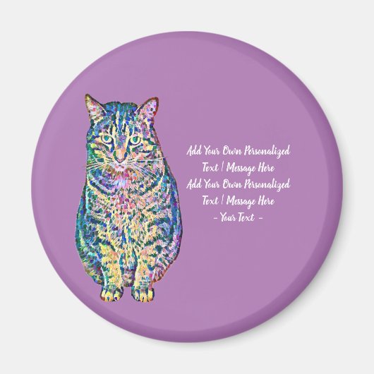 キャッカラフルトパーソナライズされた文字 マグネット (正面)