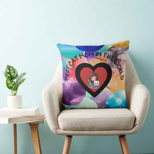 キャッカラフルトママサマビーチィモダン装飾用クッション クッション (椅子)