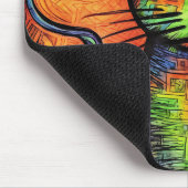 キャッカラフルト名前をカスタムする マウスパッド (コーナー)