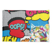 キャッカラフルト漫画ホープのアイコポップ・アートのニック 枕カバー (裏面)