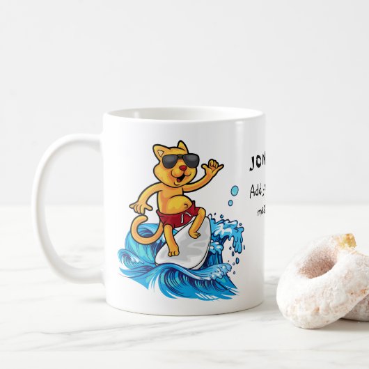 キャックールトサーフカスタムェ コーヒーマグカップ (ドーナツ)