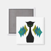 キャックールトミッドセンチュリーモダンレトロ冷蔵庫 マグネット (正面/裏面)