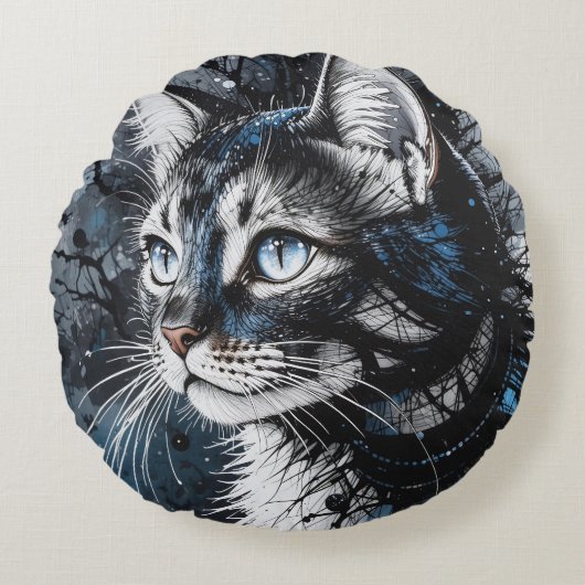 キャッコンテンポラリート ラウンドクッション (正面)