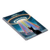 キャッサイケデリックトとUFO | おもしろいエイリアン誘拐芸術 ノートブック (右側)