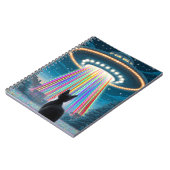 キャッサイケデリックトとUFO | おもしろいエイリアン誘拐芸術 ノートブック (左側)