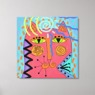 キャッサイケデリックト抽象芸術絵画ズ キャンバスプリント