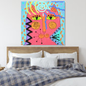 キャッサイケデリックト抽象芸術絵画ズ キャンバスプリント (インサイチュ (寝室))