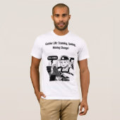 キャッシャーの生活:スキャン、笑顔、変更を行う Tシャツ (正面フル)