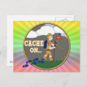 キャッシュをオン!おばあちゃんの白髪 ポストカード (正面/裏面)