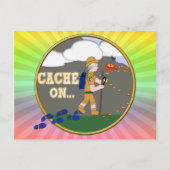 キャッシュをオン!おばあちゃんの白髪 ポストカード (正面)