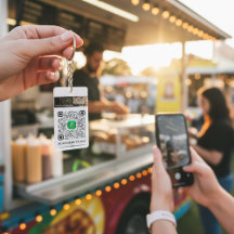 キャッシュアプリ&ベンモQRコードパーソナライズされたキーチェーン