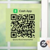 キャッシュアプリQRコード支払スキャンを支払うライムグリーン ウィンドウサイン (ホーム)