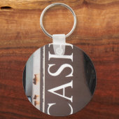 キャッシュトウトラックビンテージ車のサイン キーホルダー (正面)