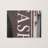 キャッシュトウトラックビンテージ車のサイン ジグソーパズル (横)