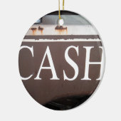 キャッシュトウトラックビンテージ車のサイン セラミックオーナメント (左)