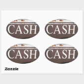 キャッシュトウトラックビンテージ車のサイン 楕円形シール (シート)