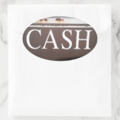 キャッシュトウトラックビンテージ車のサイン 楕円形シール (バッグ)