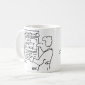 キャッシュポ頼イントATMお客様から次のメッセージを表示 コーヒーマグカップ (正面左)