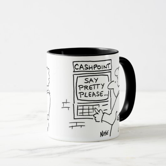 キャッシュポ頼ンATMユーザーはかわいらし次の通り マグカップ (正面右)